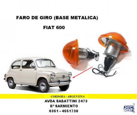FARO DE GIRO BASE METALICA FIAT 600