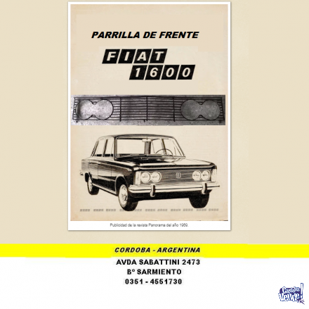 PARRILLA FRENTE FIAT 1600