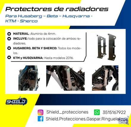 Protectores Cubre Radiadores Beta-ktm-sherco-husqvarna 4mm