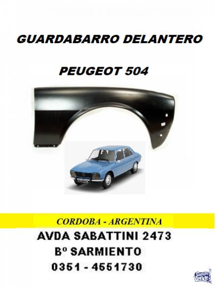 GUARDABARRO DELANTERO PEUGEOT PICK-UP 504