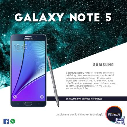 Samsung Galaxy Note 5(Digital Planet) Nuevos-Libres-Garantia