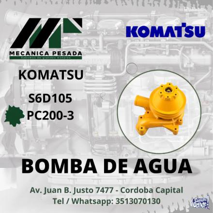 BOMBA DE AGUA KOMATSU S6D105 6D105 PC200