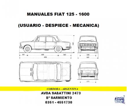 MANAUL FIAT 125 - 1600