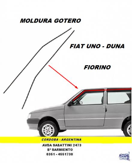 MOLDURA GOTERO FIAT DUNA-UNO-FIORINO