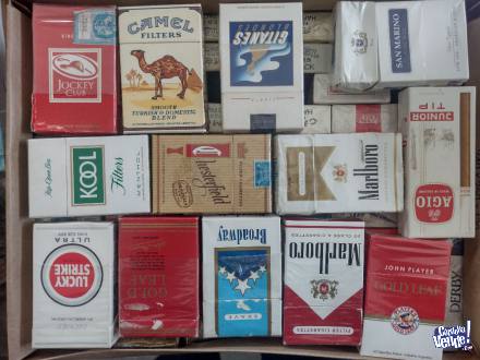 Cajas vacias de cigarrillos Nacionales e importadas