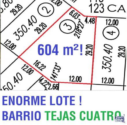 HERMOSO LOTE EN TEJAS 4 - BARRIO TEJAS CUATRO TERRENO