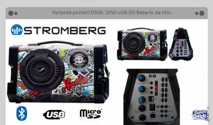 Parlante Portatil Stromberg Kazz Ds-08 20w Bluetooth Usb !