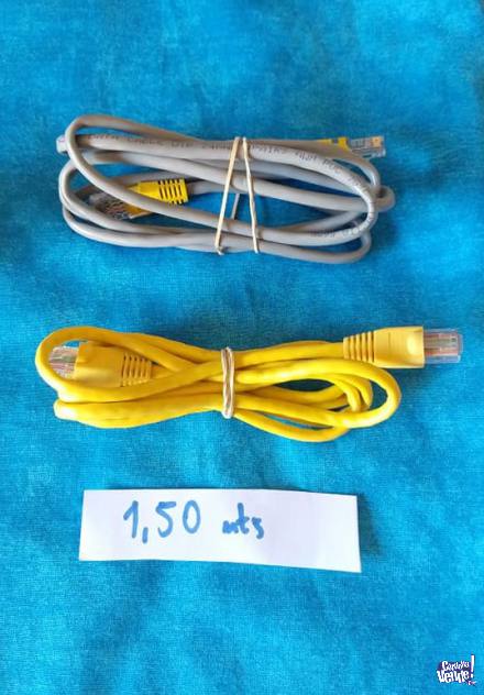 Cables de Red LAN ficha RJ45 p/TV-PC-Play-Telefono IP
