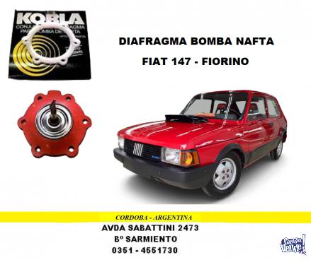 DIAFRAGMA BOMBA NAFTA FIAT 147 - FIORINO