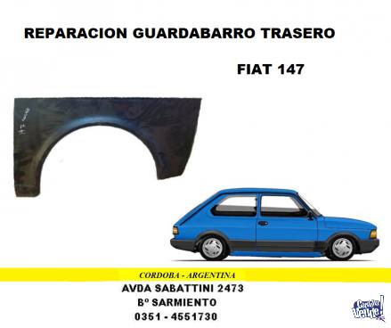 REPARACION GUARDABARRO FIAT 147 -TRASERO-