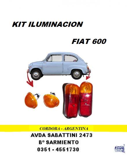 LENTE TRASERO FIAT 600