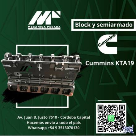 Block - Semiarmado Cummins KTA19 - 6 CIL