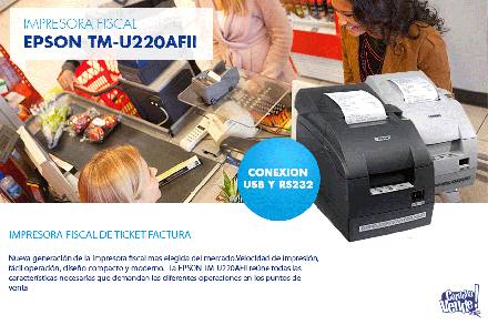 Impresora Controlador Fiscal Epson Tm-u220afii + programacio