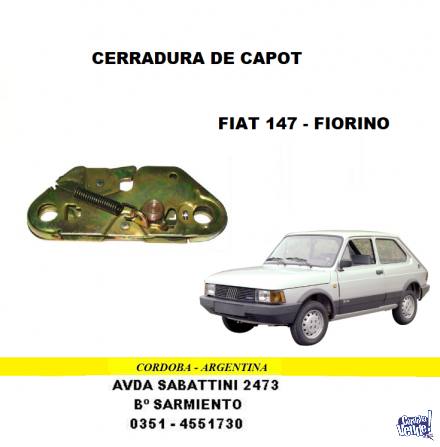 CERRADURA CAPOT FIAT 147-REGATTA