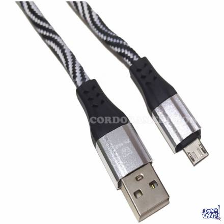 CABLE DE CARGA Y DATOS TELA V8 MICRO USB 3.1A TMCB6216 EN CA
