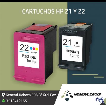 Cartucho Hp 21 22 F4180 D1360 ALTERNATIVO Y ORIGINAL CORDOBA
