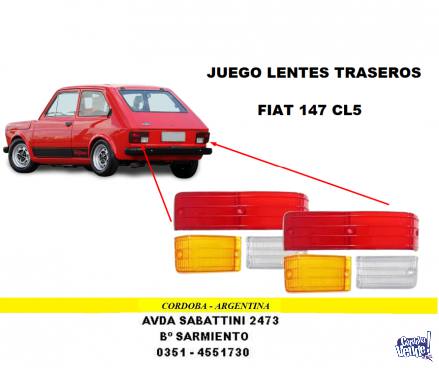 KIT LENTES FARO TRASERO FIAT 147 CL5
