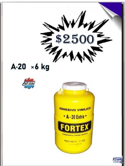 Adhesivo Vinílico FORTEX A-20 x6kg.