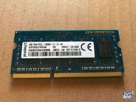 MEMORIA RAM KINGSTON SODIMM DDR3 4GB 12800