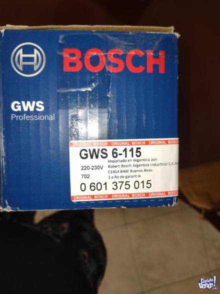 Amoladora angular Bosch Professional GWS 6-115 azul 400 W 22