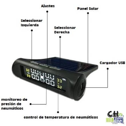 Sistema Sensor De Presión Externo De Neumático Solar Usb