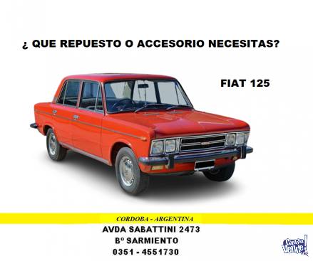 REPUESTOS Y ACCESORIOS FIAT 125