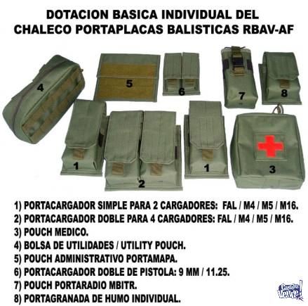 Kit De Accesorios Para Chaleco Tactico Militar Rbav-af