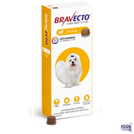 Masticable bravecto antipulgas para perros duración 3 meses