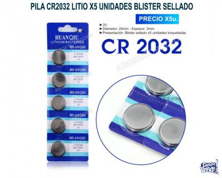 PILA CR2032 LITIO X5 UNIDADES BLISTER SELLADO