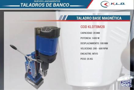 Taladro con Base Magnética KLD 1400 W 28 mm Enc. mt3