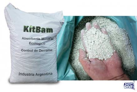 Absorbente Mineral Ecológico De Hidrocarburos Kitbam 20 Kg en Argentina Vende