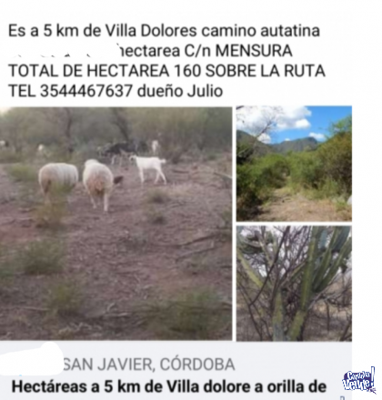 HECTAREA a 5 km de Villa Dolores cn mensura