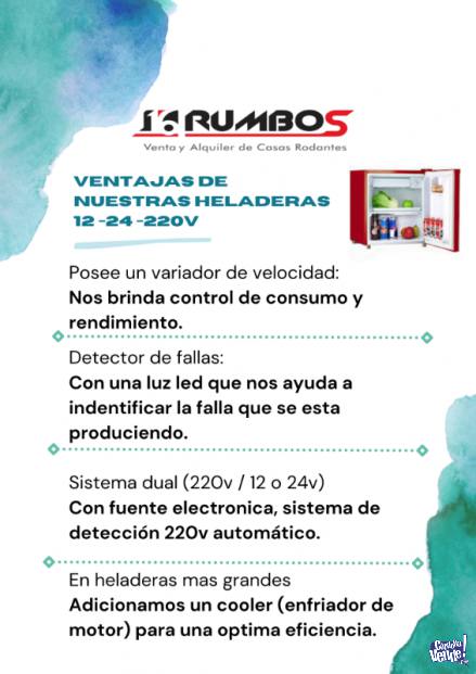 HELADERAS 12v -24v también opcion12-24/220V CON VARIADOR DE