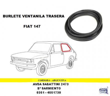 BURLETE DE VENTANILLA TRASERA FIAT 147