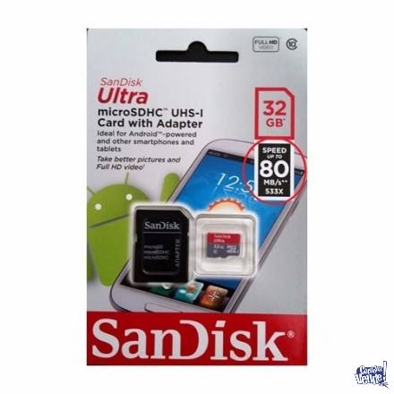 Memoria Sandisk Micro Sdhc Ultra 32g Full Hd 80mb/s Clase 10