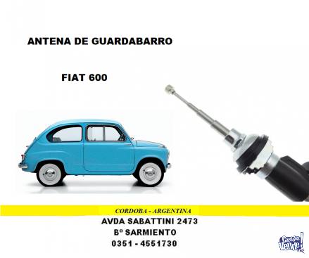 ANTENA GUARDABARRO FIAT 600 - 125 - 128