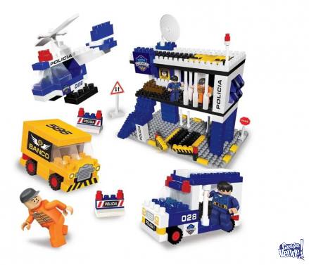 Blocky Super Policias 290 Piezas Set Grande (tipo Lego)
