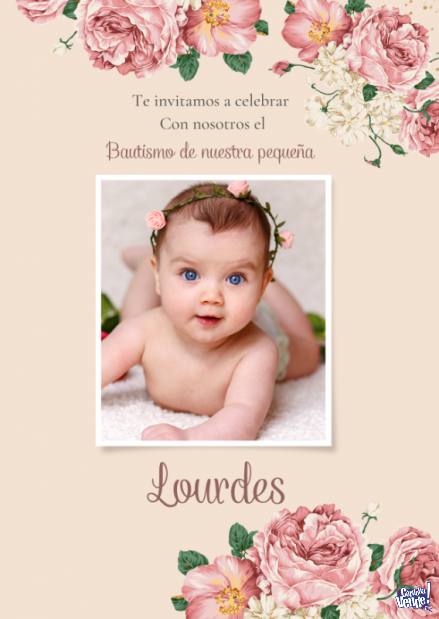 TARJETAS DE INVITACION CUMPLEAÑOS BAUTISMO BABY SHOWER COMU en Argentina Vende