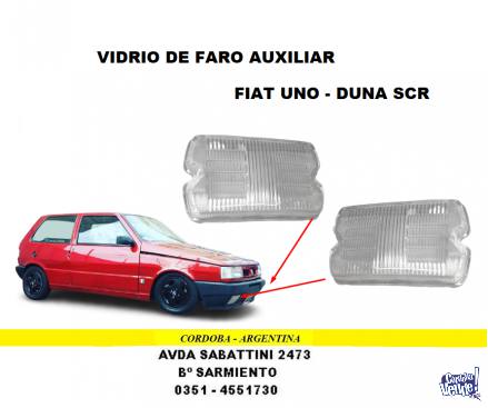 VIDRIO DE FARO AUXILIAR FIAT UNO - DUNA SCR