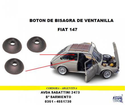 BOTON DE BISAGRA DE VENTANILLA TRASERA FIAT 147