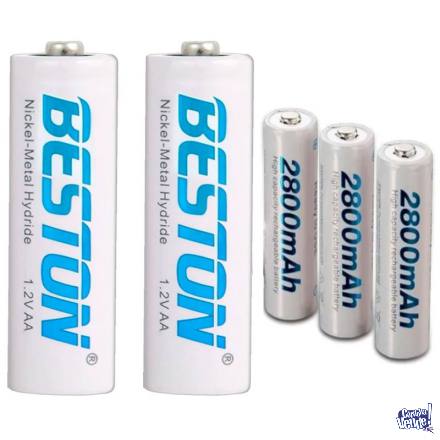 Pilas Baterías recargables AA 1,2V 2800mAh Ni-MH (Pack x 2)