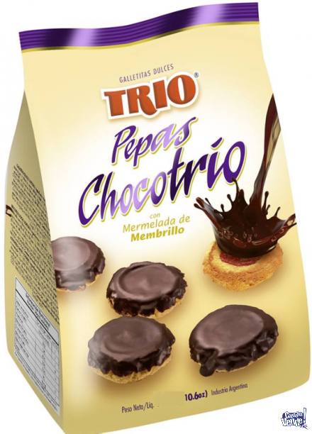 Galletas Trio Con Membrillo Bañadas en Chocolate