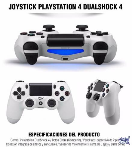 Joystick Ps4 Sony Dualshock Playstation 4 Blanco