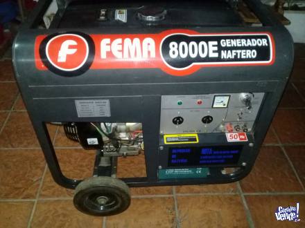 GENERADOR FEMA 6500W 8KVA NAFTERO MONOF. ARRANQUE ELECTRICO en Argentina Vende