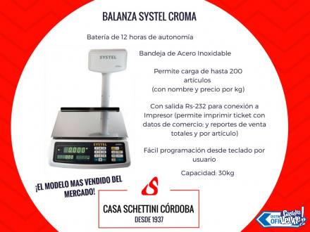 Balanza Systel Croma 30kg Batería Rs232 Córdoba Electronic