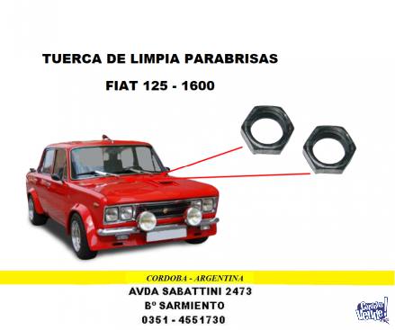 TUERCA DE LIMPIAPARABRISAS FIAT 125 - 1600