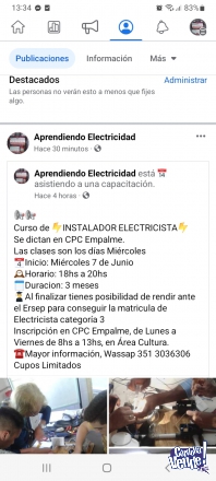 CURSO ELECTRICISTA CATEGORIA 4