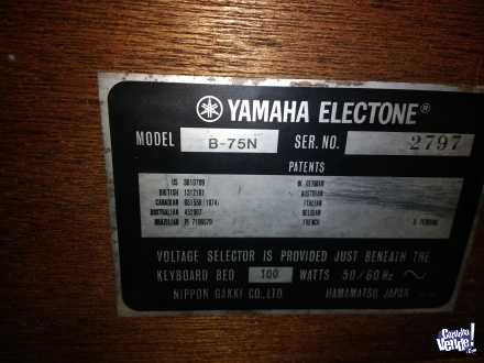 Órgano Yamaha Electone B-75N (SERIAL 2797)Importado Japon