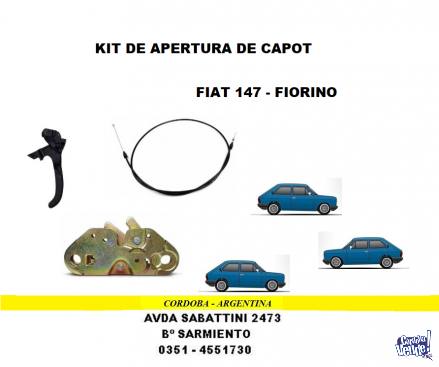 KIT APERTURA DE CAPOT FIAT 147 - FIORINO