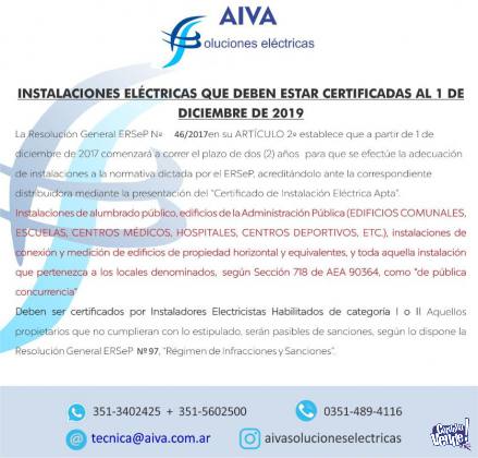 ELECTRICISTA MATRICULADO - AIVA SOLUCIONES ELECTRICAS